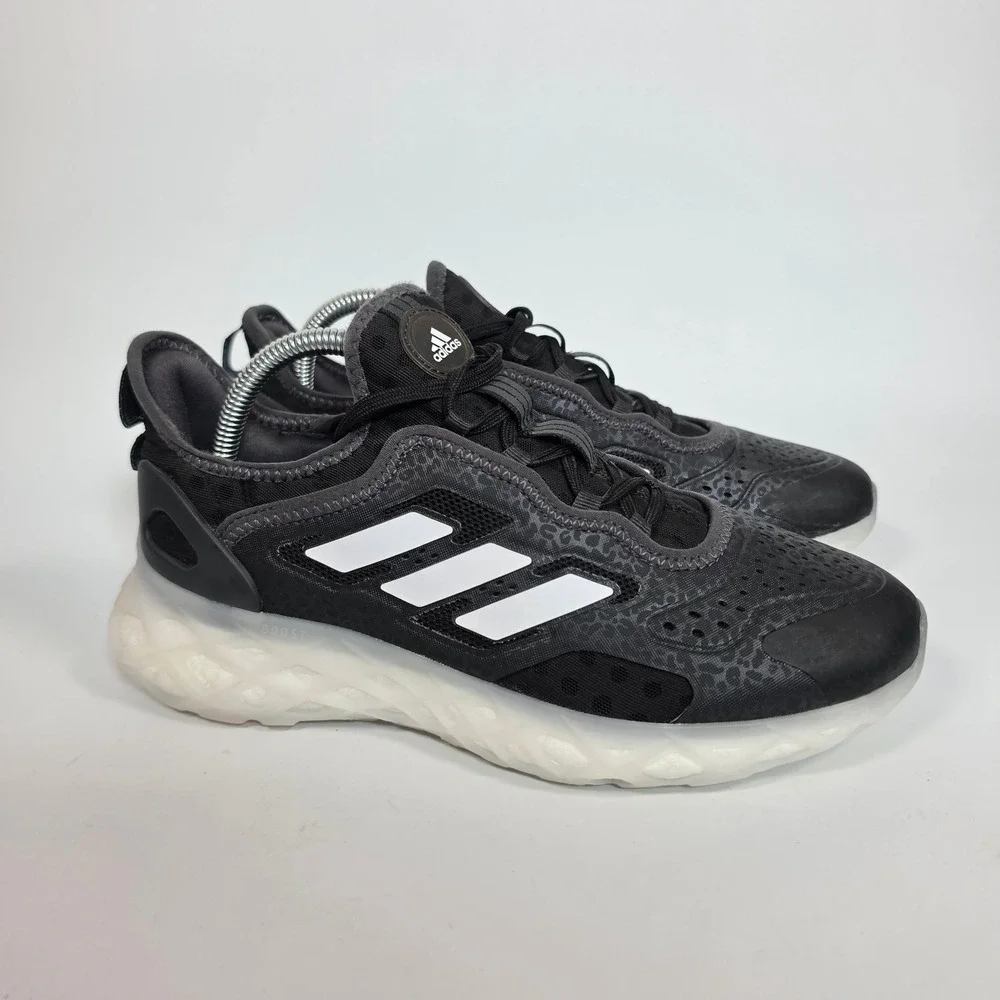 Adidas Web Boost Running Shoe Womens 8.5‎ Black Leopard HP3324 Athleisure Sporty
